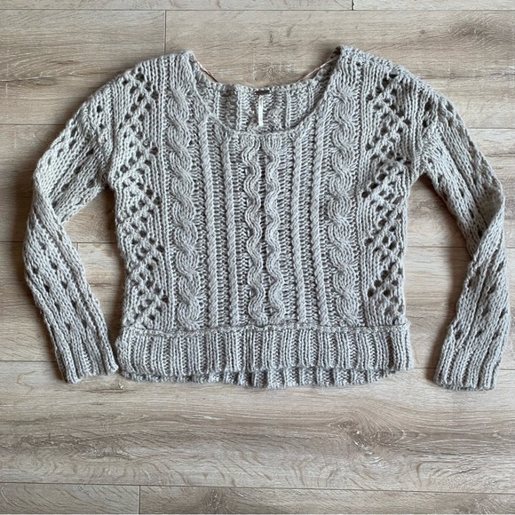 Free People sweater chunky cable knit - Picture 4 of 9